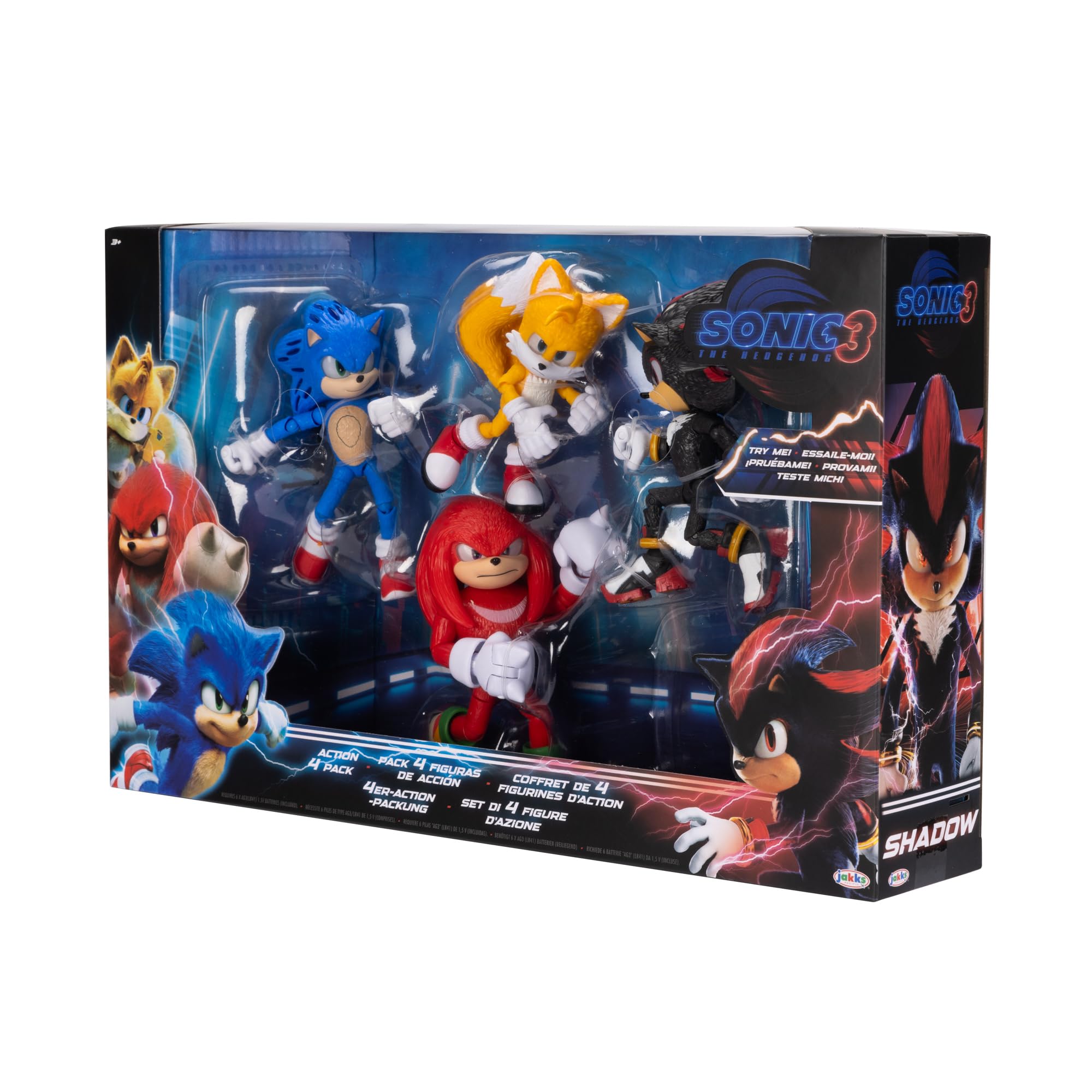 Sonic The Hedgehog 3 Movie 5-inch figure set supports varied scene recreations.