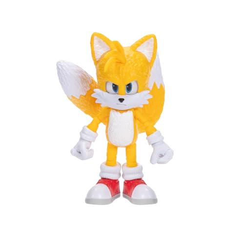 Sonic The Hedgehog 3 Movie 5-inch Sonic figure with light-up eyes for dramatic display.