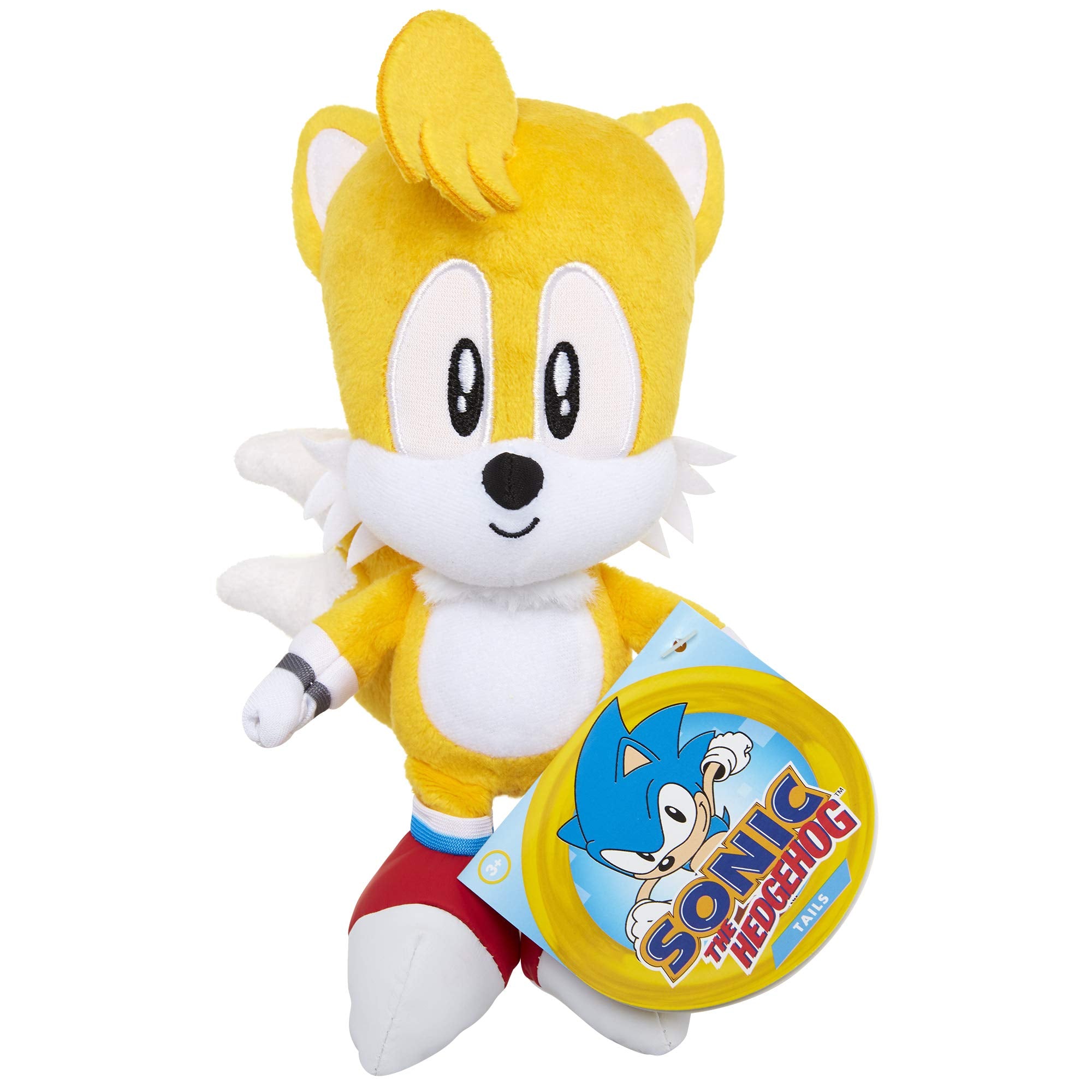 Sonic The Hedgehog 7-Inch Tails plush front view with premium fabric finish