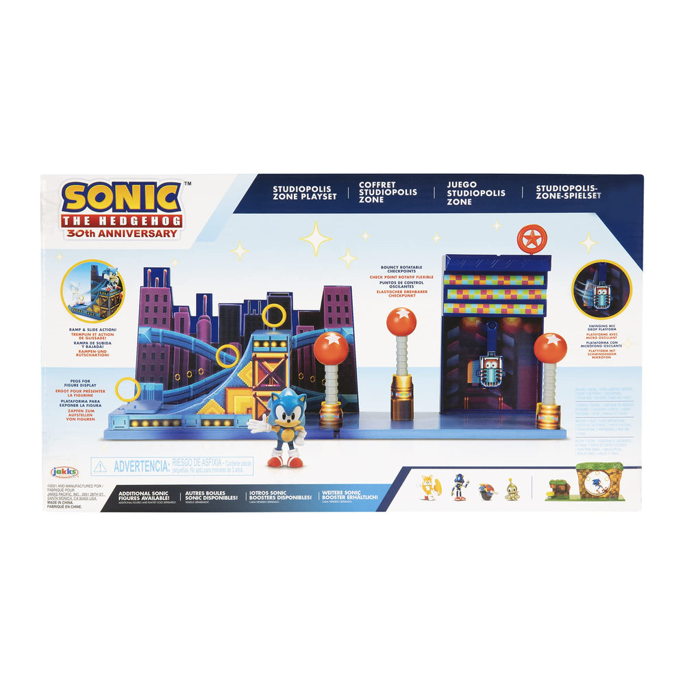 Sonic the Hedgehog display pegs for organizing accessories.