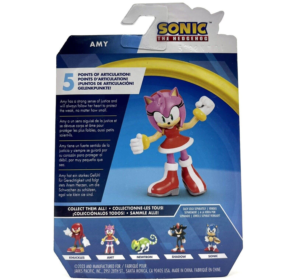 Sonic The Hedgehog Amy mini figure packaging variation for display and gifting.