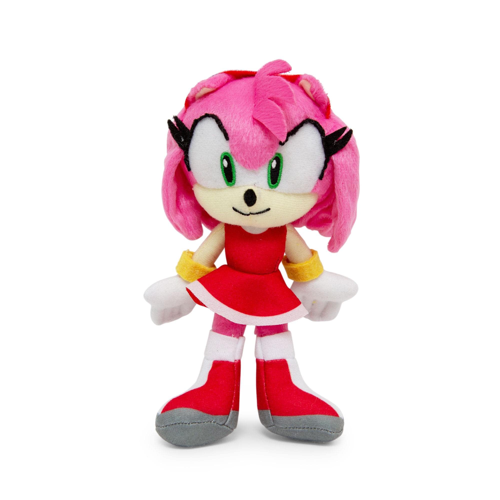 Sonic the Hedgehog Amy Rose plush 8-inch front view, soft and snuggly for imaginative play.