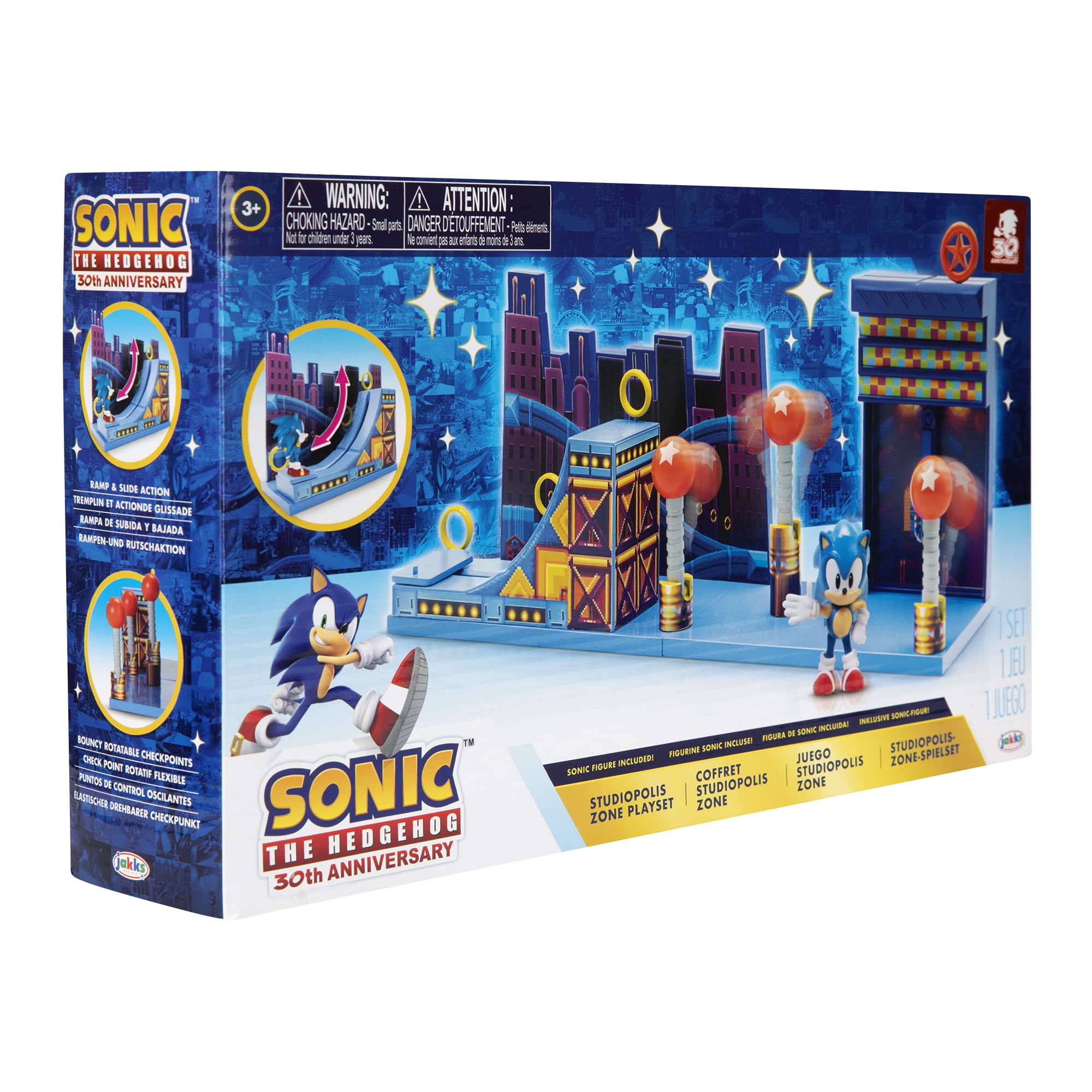 Sonic the Hedgehog Mic Drop platform for dramatic stunt moments.
