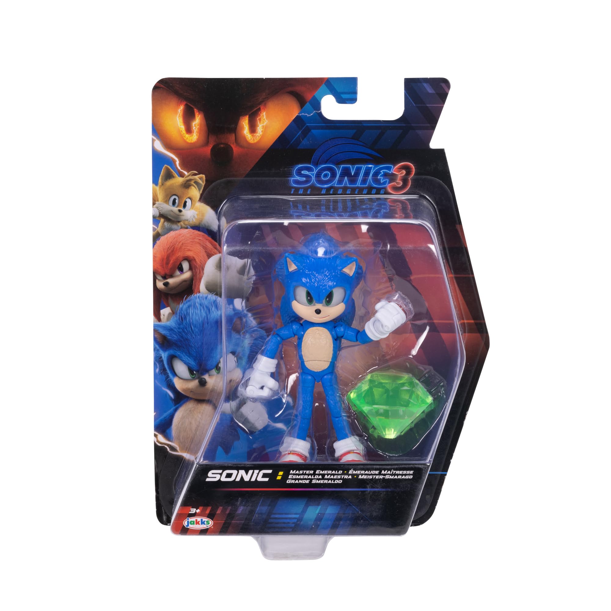 Sonic The Hedgehog 3 Emerald Wave 3 display image supports pose-ready showcases