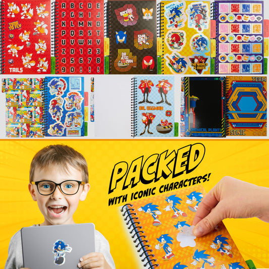 Inside pages featuring sticker sheets for endless scrapbooking and personalization.
