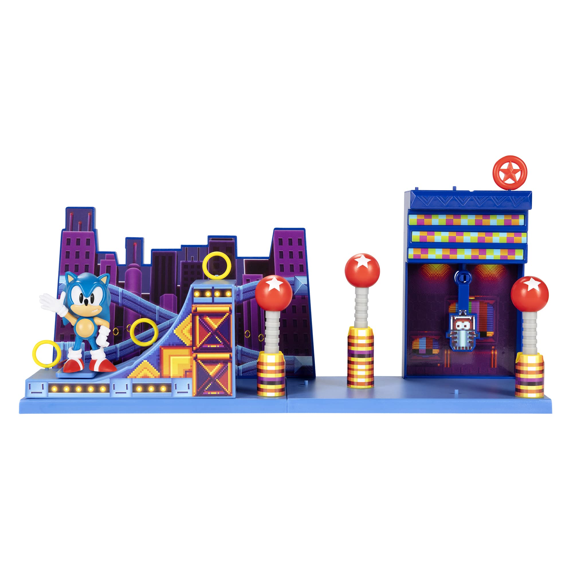 Sonic the Hedgehog Studiopolis Zone playset ramp for fast, imaginative racing play.