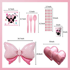 Sonikawa pink mouse tableware pack for easy coordinated dining