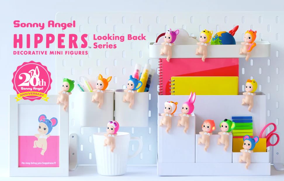 Charming Sonny Angel Hippers features adorable face and backside for desk decor.