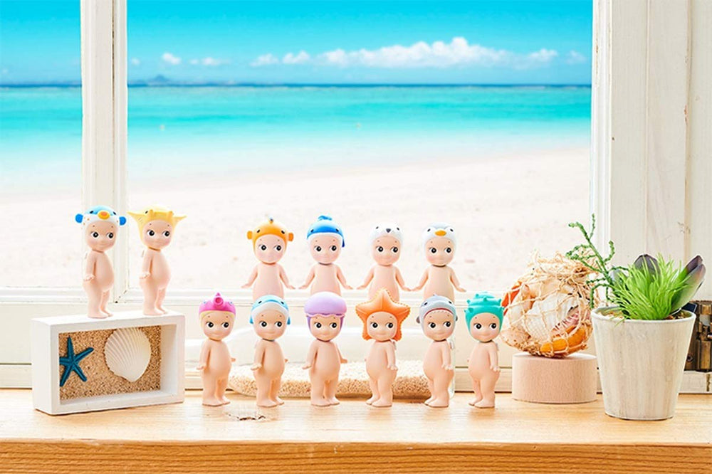 Sonny Angel Marine Series gift-ready display figure on a small stand.