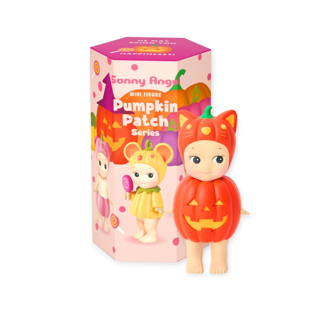 Sonny Angel Pumpkin Patch sealed blind box figure, ideal for seasonal display and gifting.