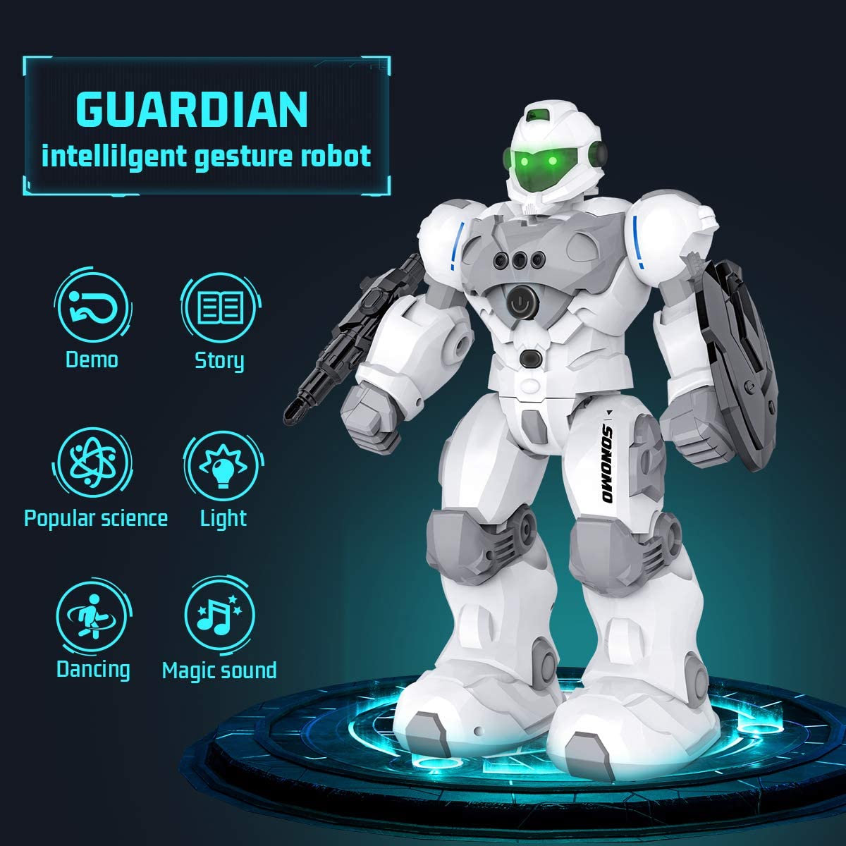 SONOMO RC robot gesture-control mode enabling intuitive play
