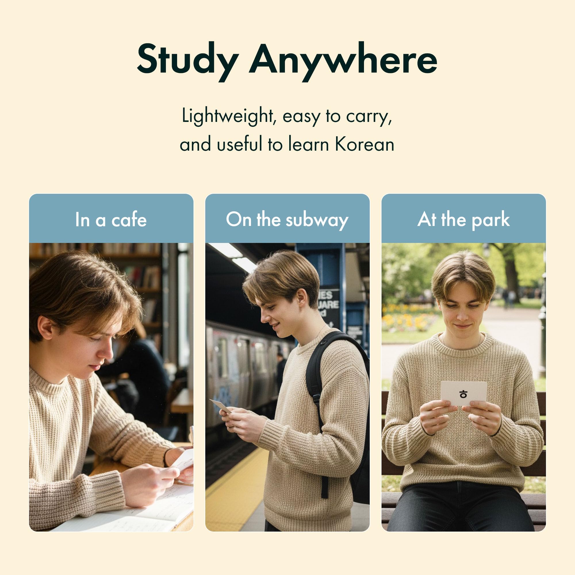Soodacrew includes 40 native speaker audio files for practice.