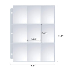 Sooez binder-compatible pages fit standard three-ring binders.