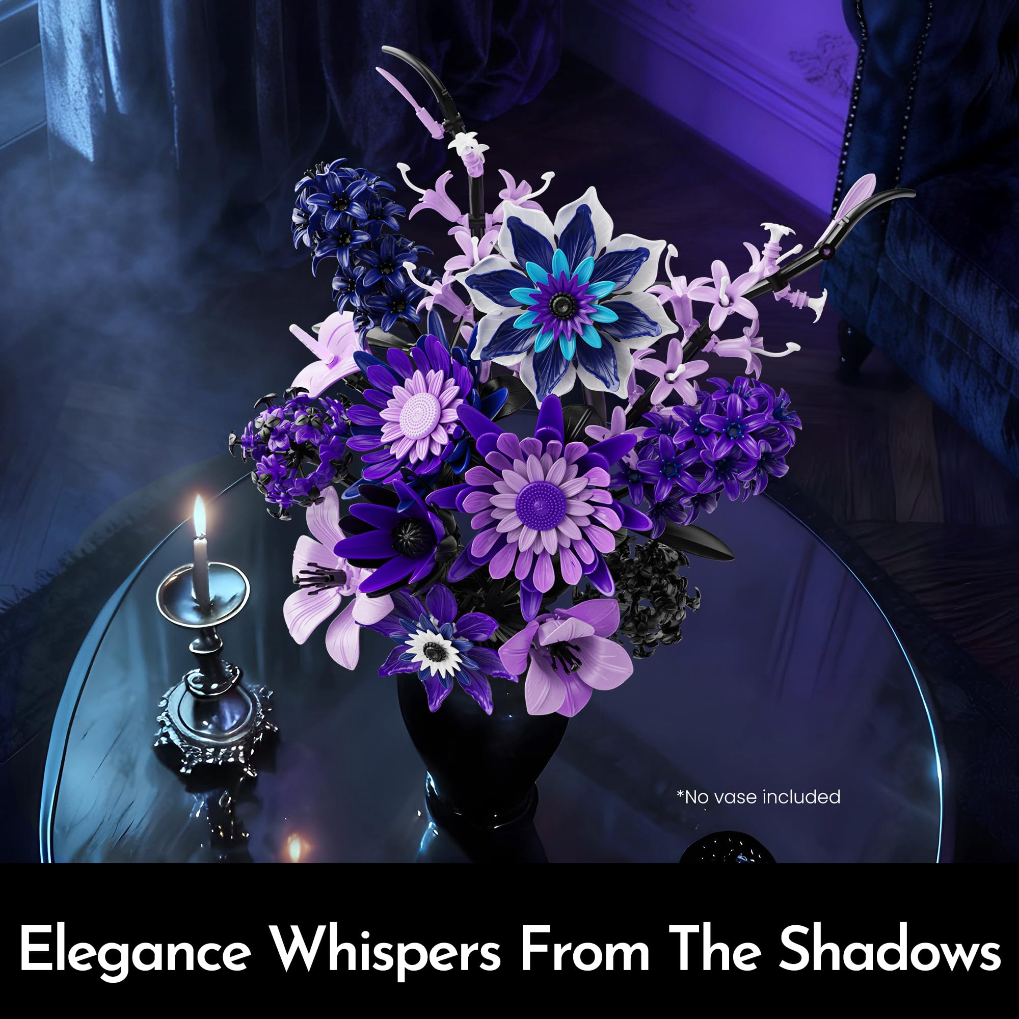 SOOLIO adjustable stems create a 16.06 inch tall bouquet for display.