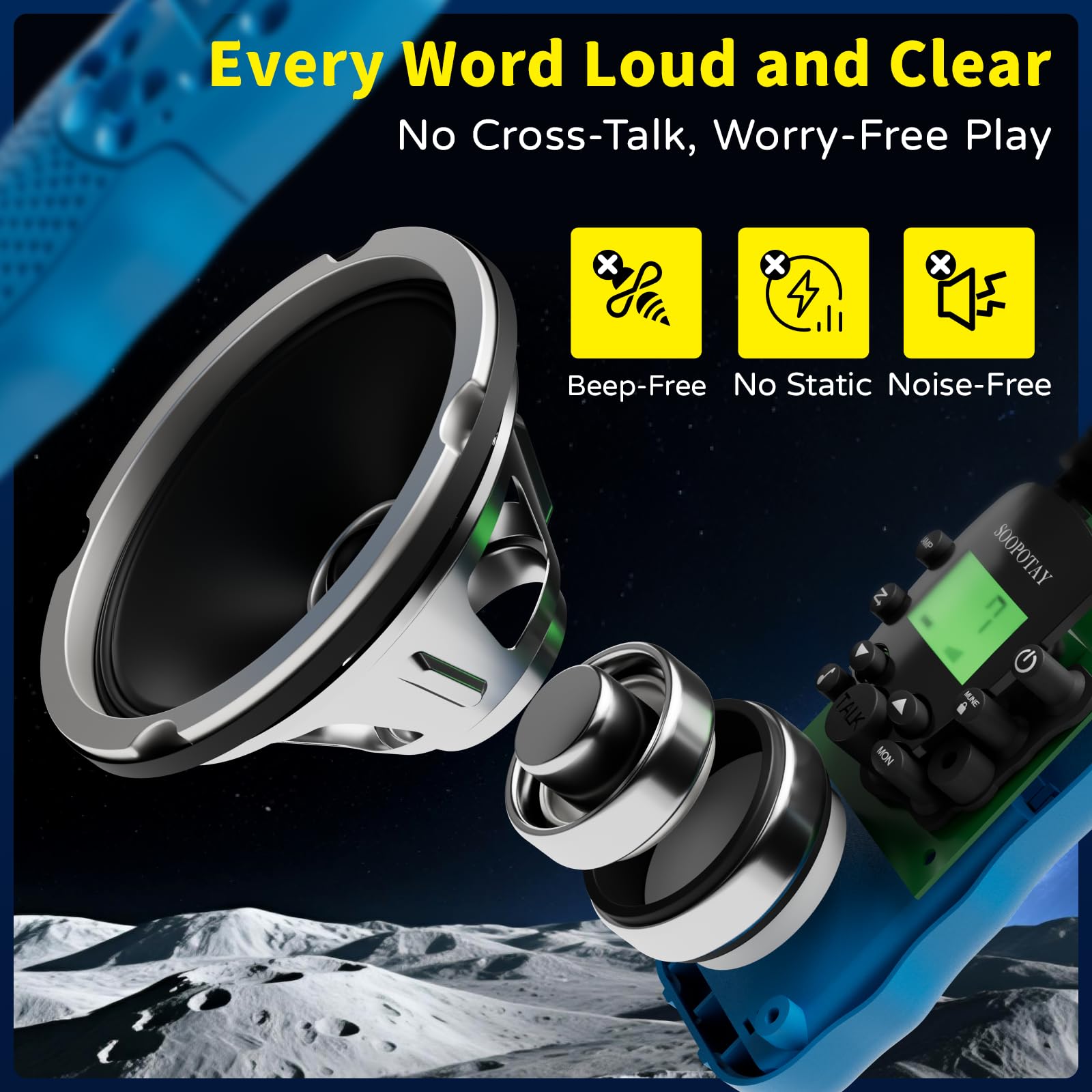 Soopotay Built-in flashlight aids nighttime exploration safely.