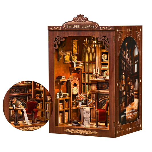 Soothee Twilight Library kit front view, ready to transform a shelf into a cozy reading nook.