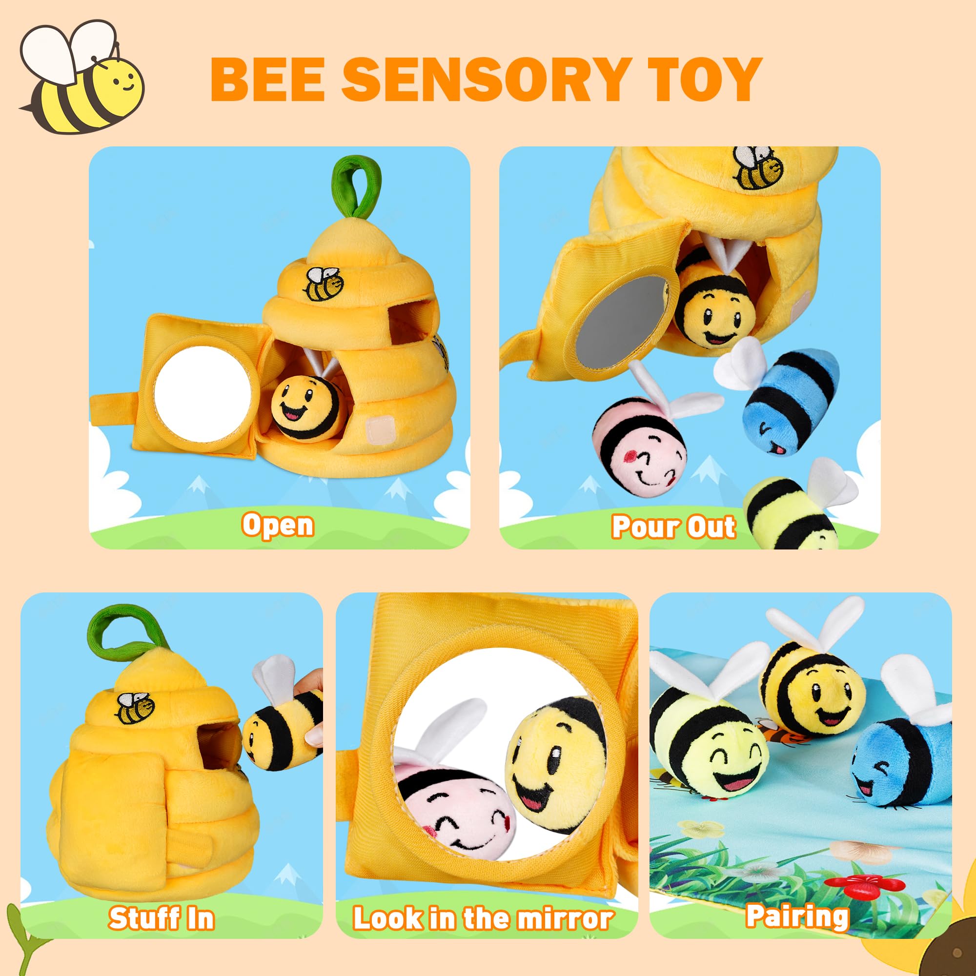 Sortnic bee rattle enhances auditory processing through gentle jingles.