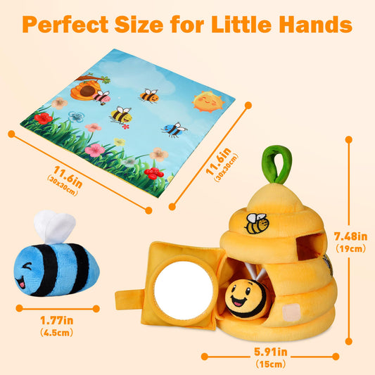 Sortnic plush bees invite cuddling and tactile exploration during play.