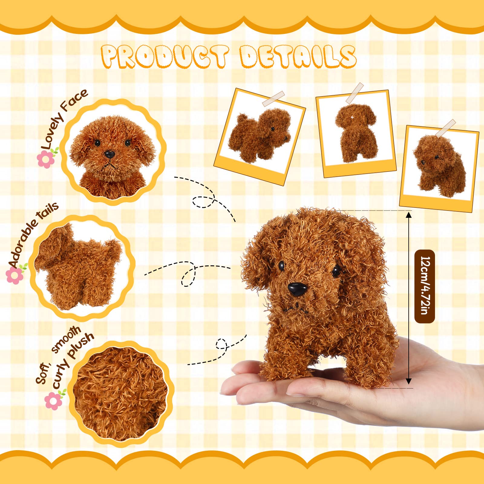 Sosation colorful puppy plush closeup highlights texture and color.