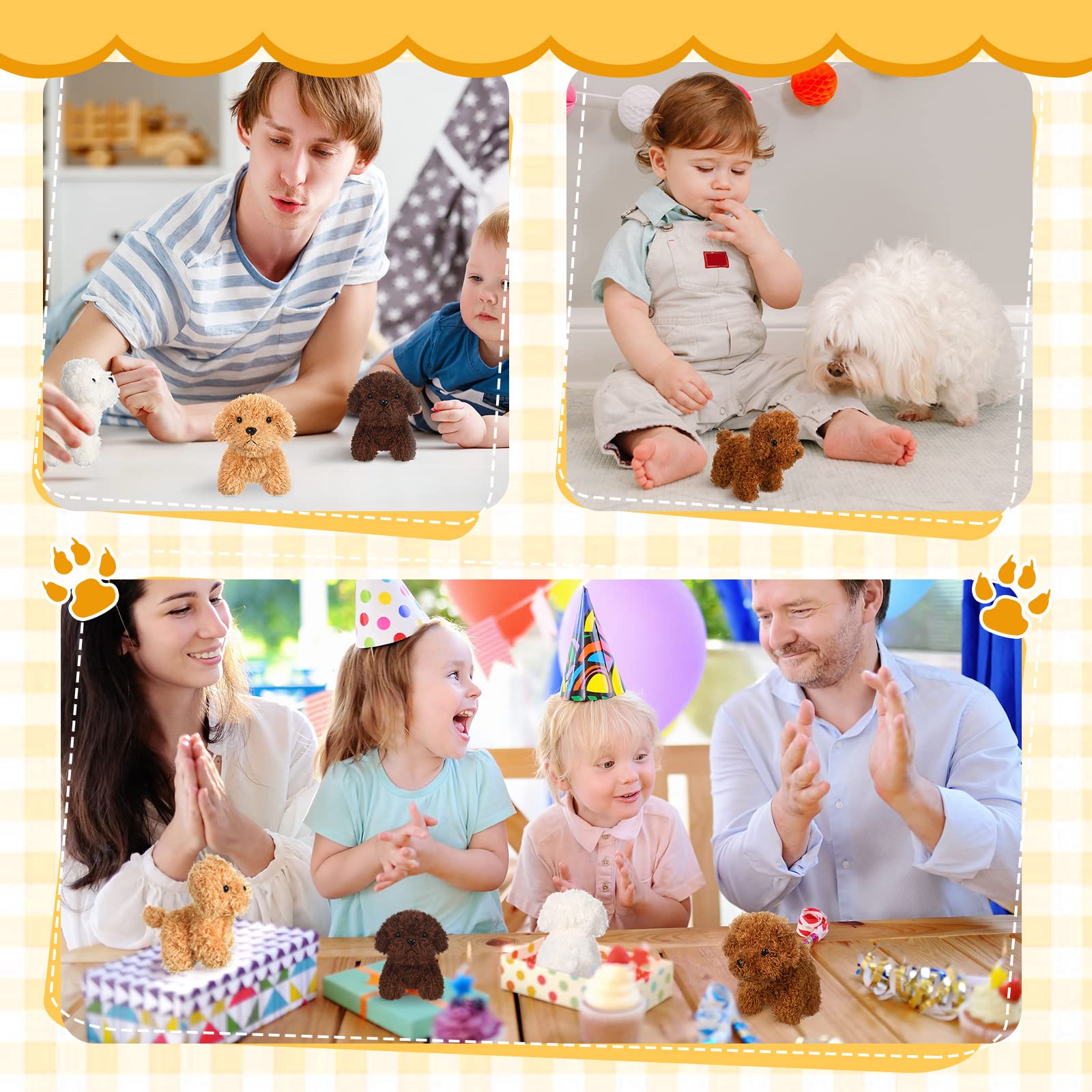 Sosation party favor puppy plush makes festive gifts for guests.