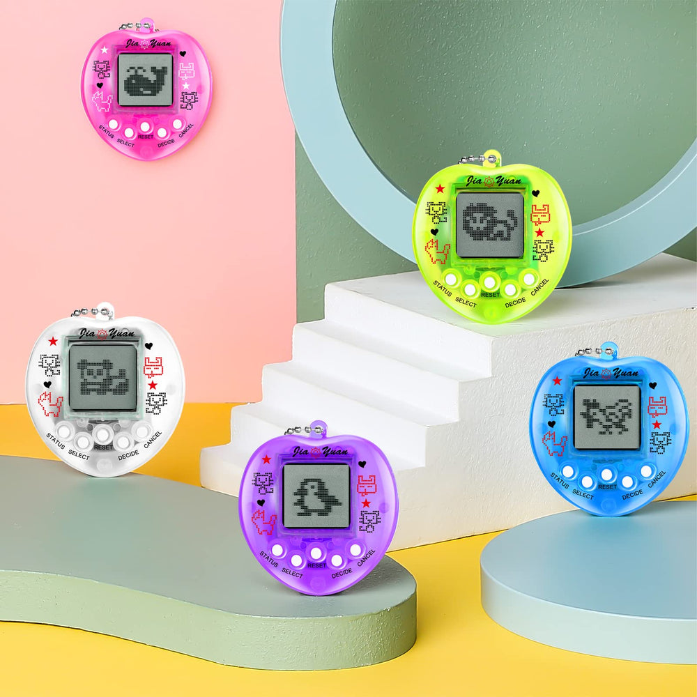 Sosation virtual pets keychain set doubles as party favors and decor.