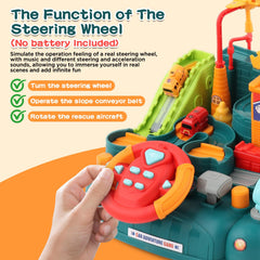 SOSUSHOE upgraded steering wheel car toy with sounds enhances immersion