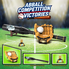Sosuy Ball and Trophy Display showing a finished scene suitable for desk decor.