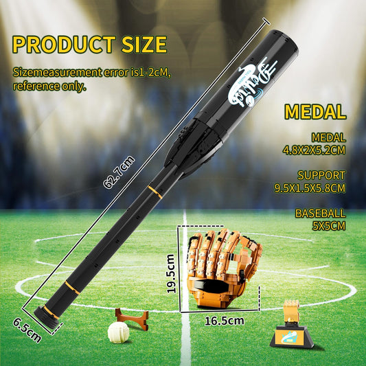 Sosuy Baseball Bat and Glove Assembly showcasing realistic sports modeling.