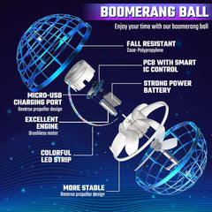 Sosuy Flying Orb Ball blue hand rotation feature enables 90-degree spins