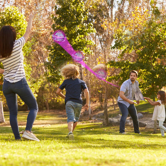 Sosuy Flying Orb Ball performs dazzling stunts outdoors, ideal for active play.