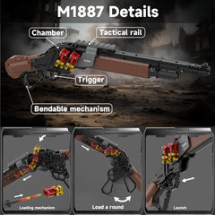 Sosuy M1887 movable slide adds authentic action to the build.