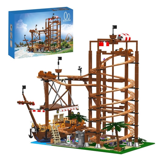 Sosuy roller-coaster building set with electric track for immersive STEM play.