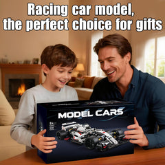Sosuy sports car building blocks set display-ready model suitable for shelves and desks.