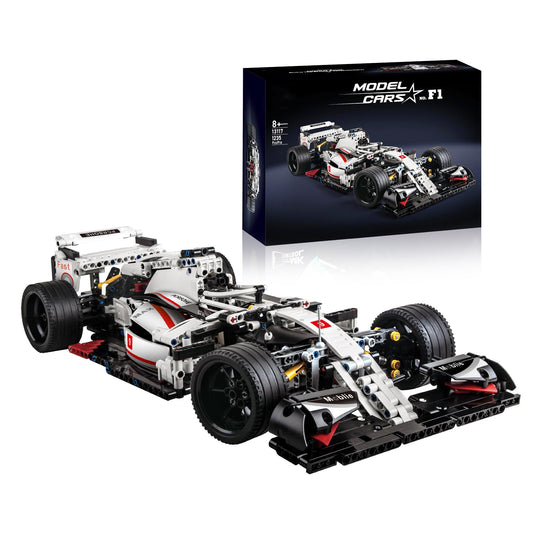 Sosuy Sports Car Building Blocks Set front view showcases a detailed replica for display.