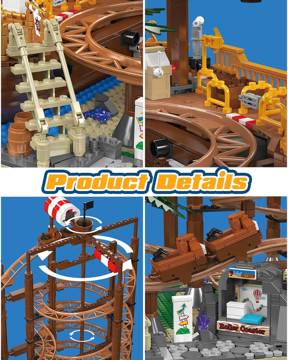Sosuy ticket office miniature features authentic park elements for pretend play.