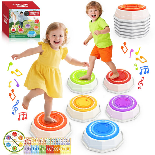 SOTAONE Rainbow Stepping Stones pack with 6 color blocks for kid-friendly play.