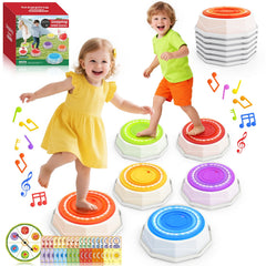 SOTAONE Rainbow Stepping Stones pack with 6 color blocks for kid-friendly play.