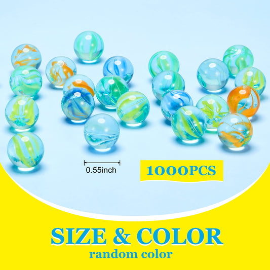 Sotiff glass marbles 0.55 inch with cat eye pattern durable colorfast for play