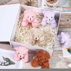 Sotiff small brown bear, 4-inch plush, durable surface for long use.