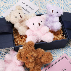 Sotiff 12-piece bear set, 4-inch plush toys for DIY crafts.