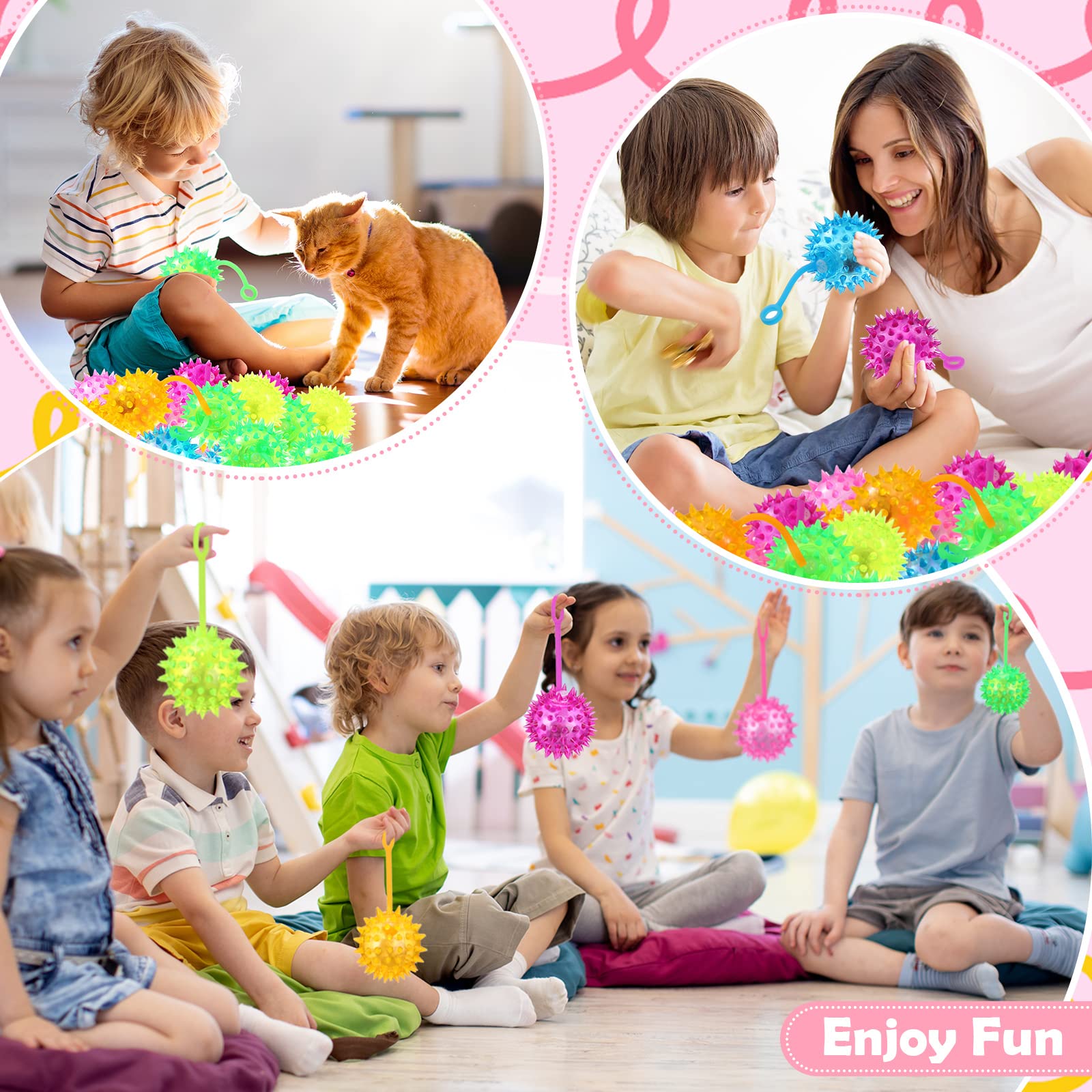 Sotiff spiky ball massage aids palm dexterity during play