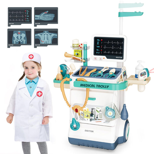Sotodik Doctor Kit 28pcs on a bright push cart with lights, ideal for role-playing adventures