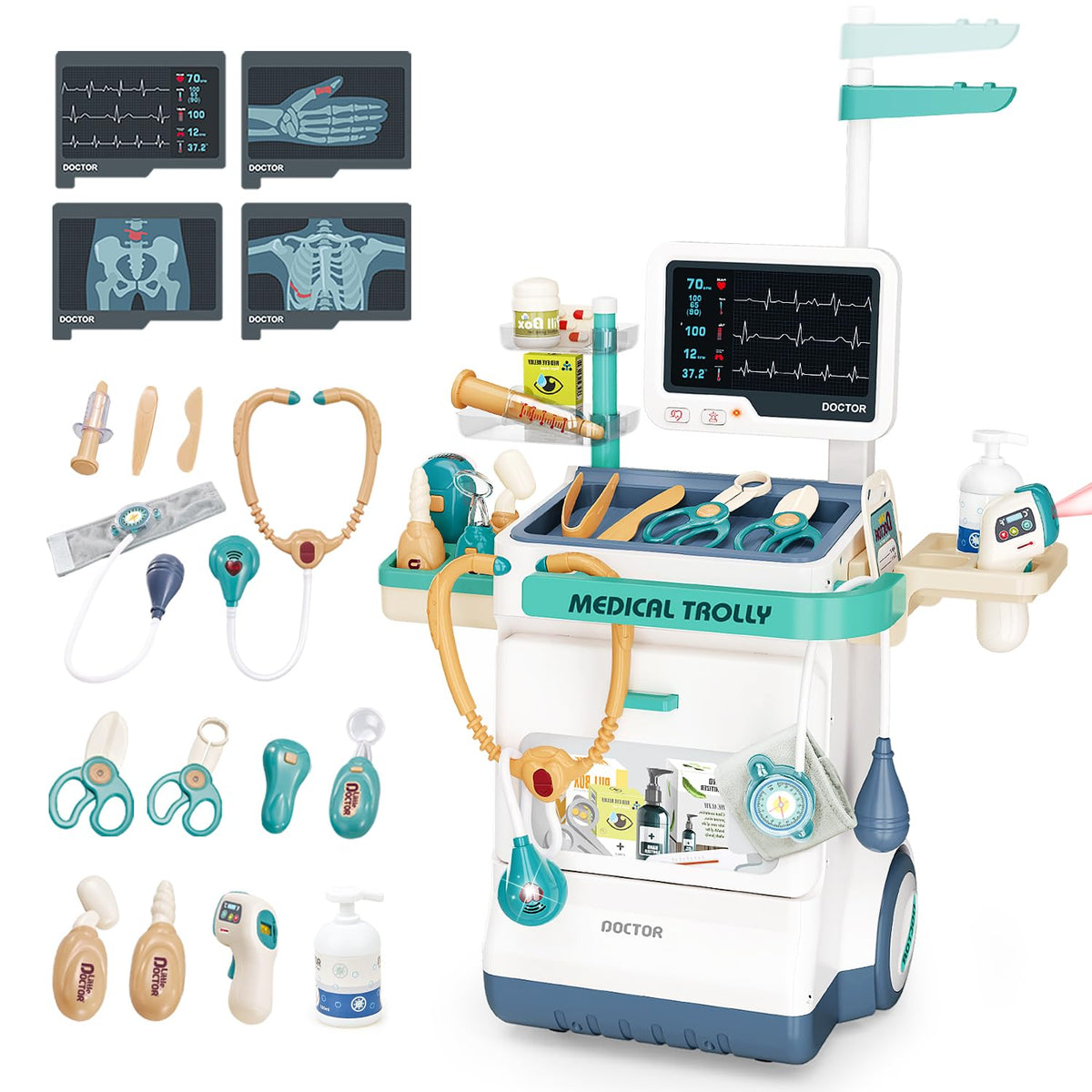 Sotodik Doctor Kit stethoscope setup with heartbeat sound for pretend play.