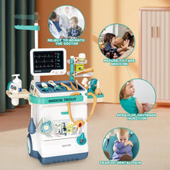 Sotodik Doctor Kit wheeled cart adds portability for classroom or home play.