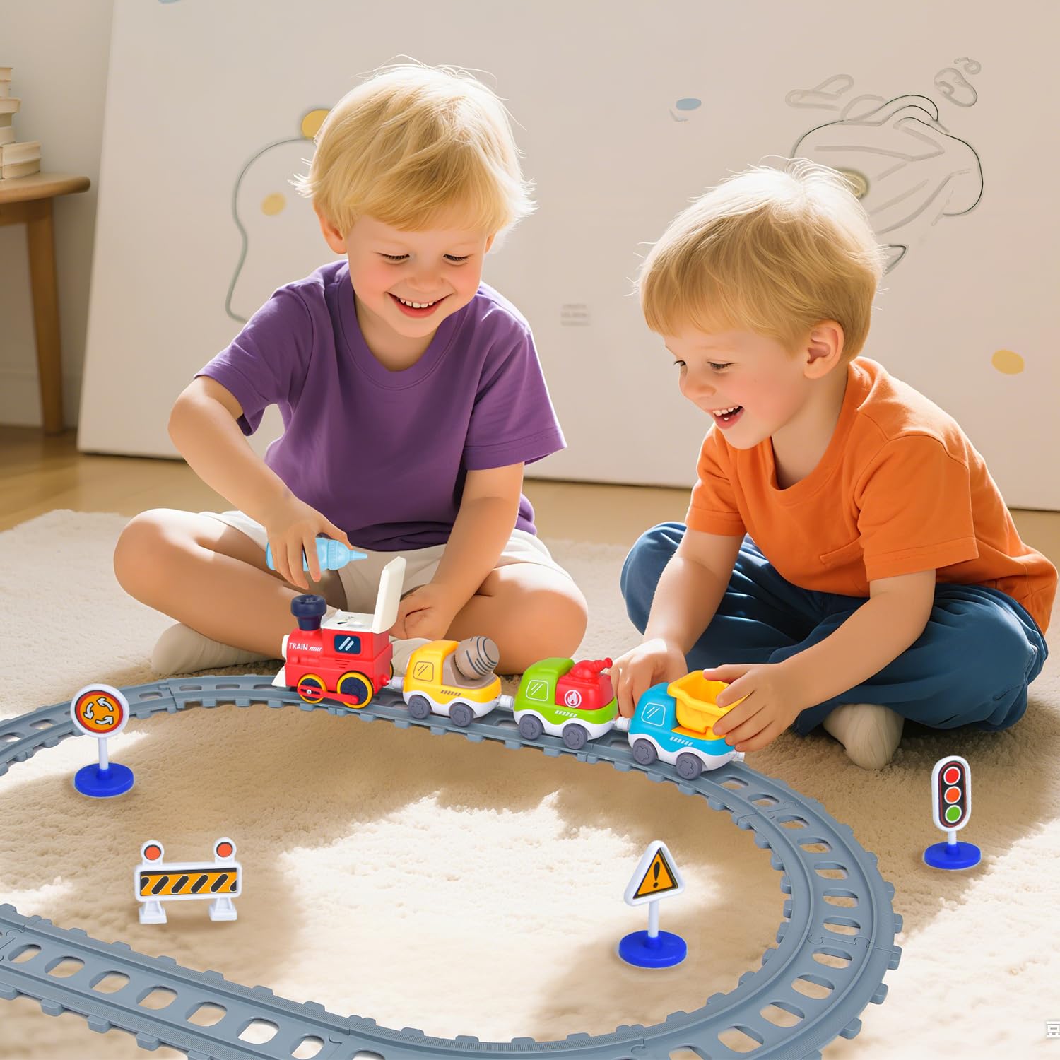 Sotodik electric train set straight tracks for stable track building