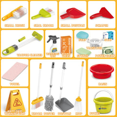Sotodik Cleaning Set dustpan and brush for pretend cleanup practice