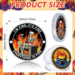 Soulchen Dumpster Fire Coin Design B inspires pocket-sized tokens for recognition