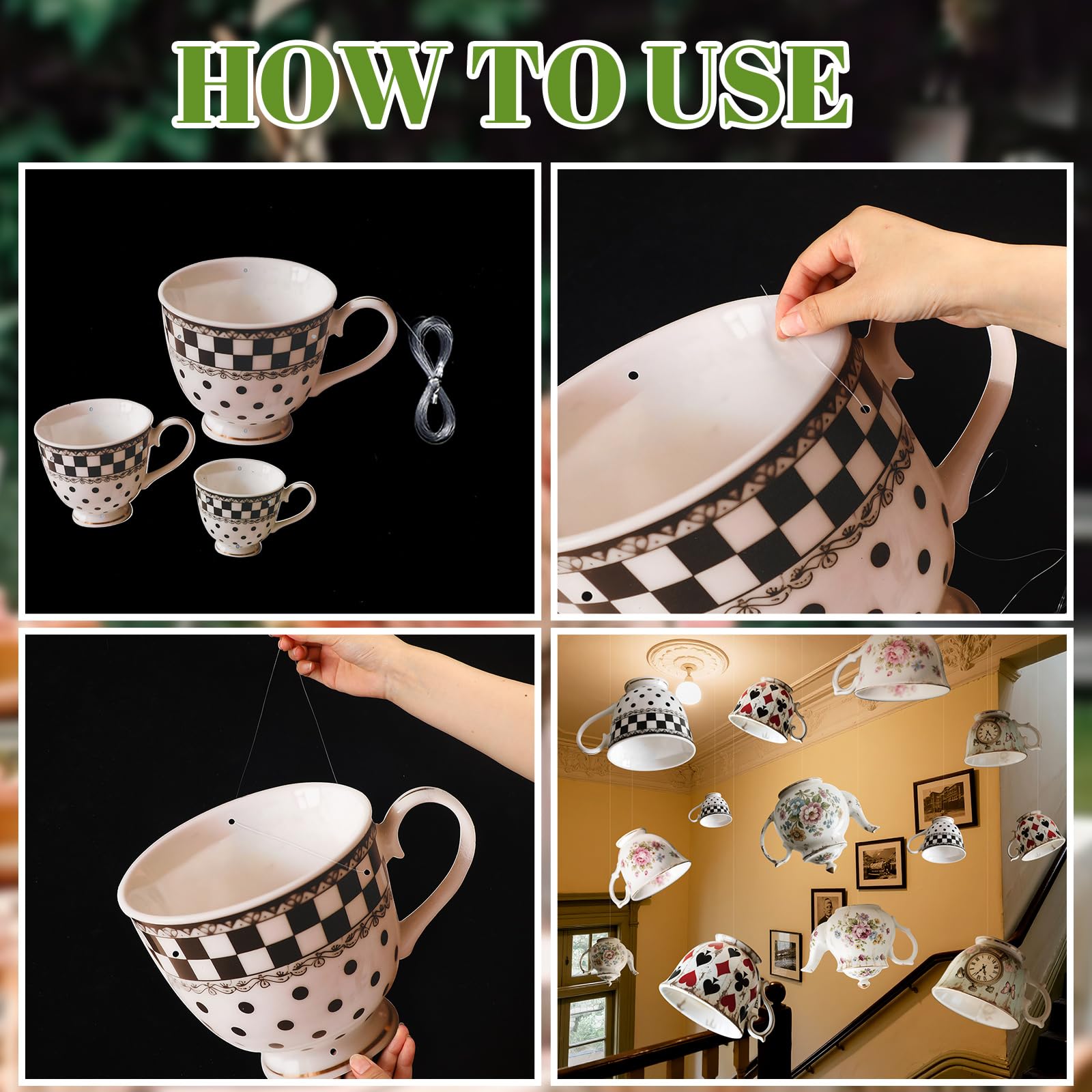 Soulchen teapot banner 20 cm for bright, double-sided table accents