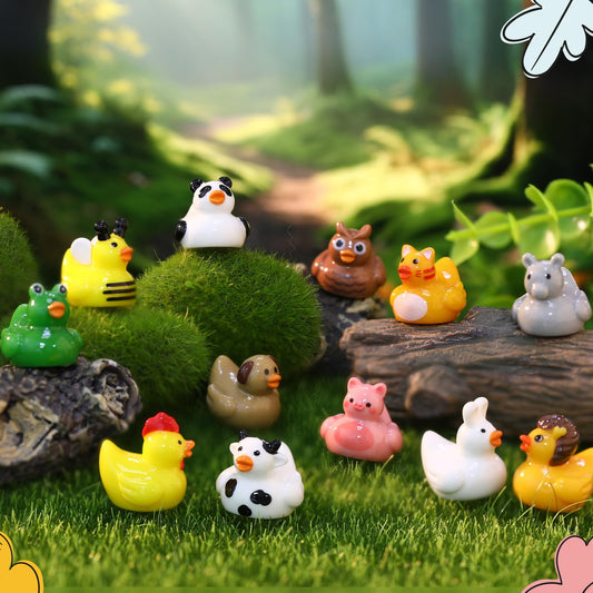 Soulchen resin ducks in varied styles for eye-catching dioramas