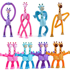 SoulLife 12-pack giraffe toy with telescopic pop tubes for engaging play.